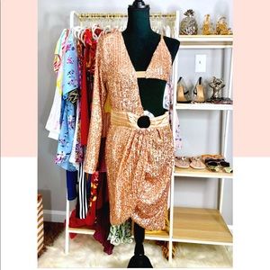 Rose Gold sequins dress